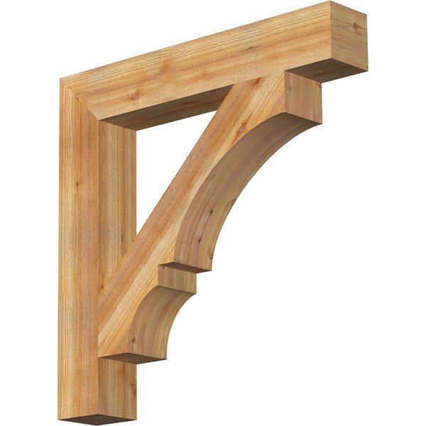 Ekena Millwork Balboa Block Rough Sawn Bracket, Western Red Cedar, 6"W x 38"D x 38"H BKT06X38X38BOA05RWR - main